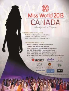 Miss World Canada 2013 Poster