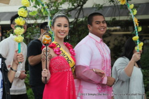 Reyna Esther Zenia Marshall with football star Jericho Mendez.